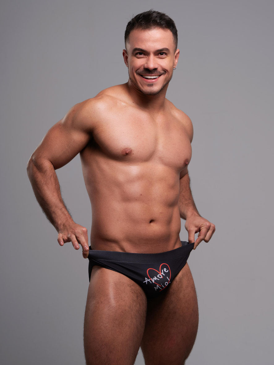 Amore Mio Black Swim Brief