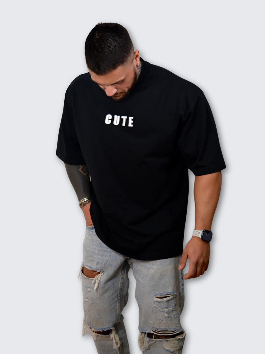 Cute Oversize Black T-Shirt