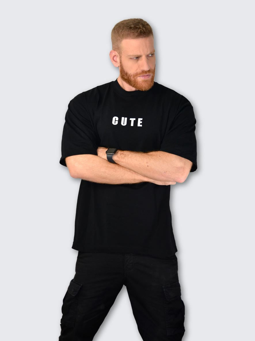 Cute Oversize Black T-Shirt