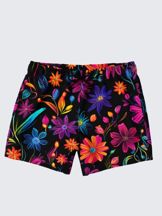 Neon Flowers Swim Shorts
