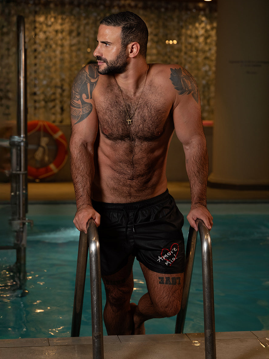 Amore Mio Black Swim Shorts