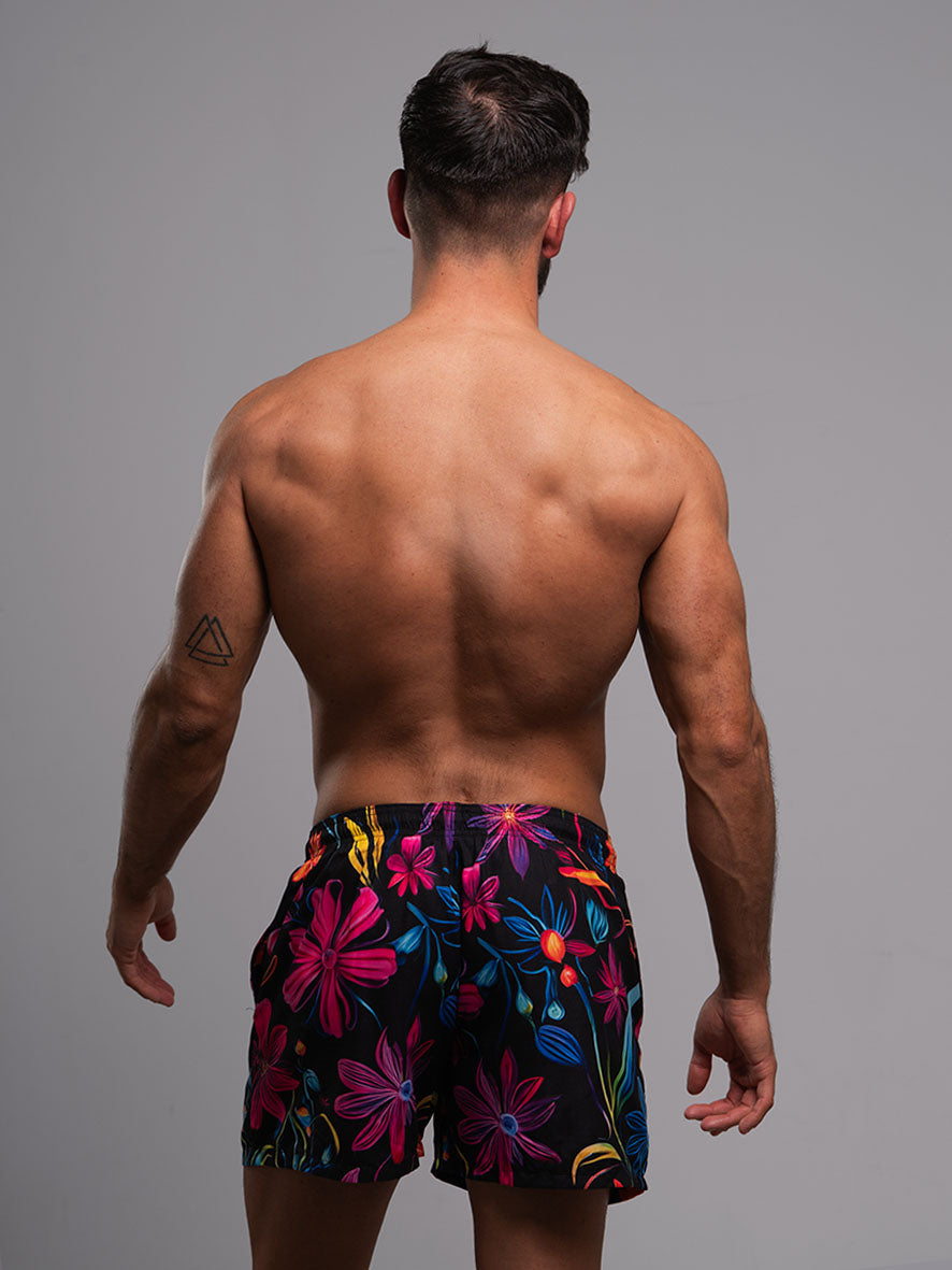 Neon Flowers Swim Shorts