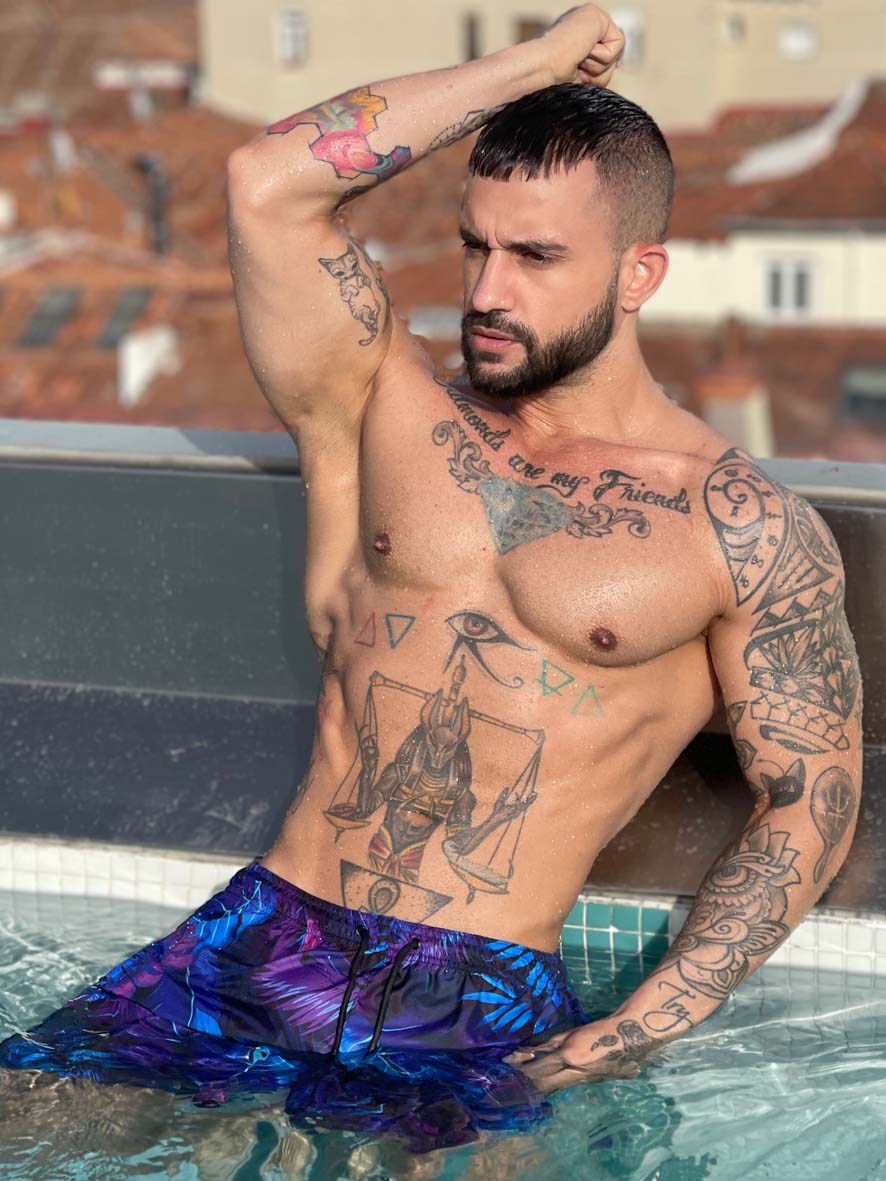 Neon Jungle Swim Shorts